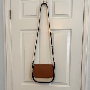 Marc Jacobs New York Tan, Cream, and Black Crossbody Bag
